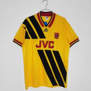 Arsenal 1993-94 Away Yellow JVC Retro Jersey