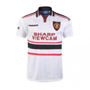 White Manchester United Away Retro Jersey